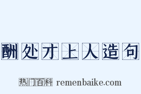 酬处才上人造句是什么意思的图片